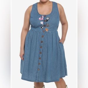 NWT Disney Cats Denim Dress Plus Size